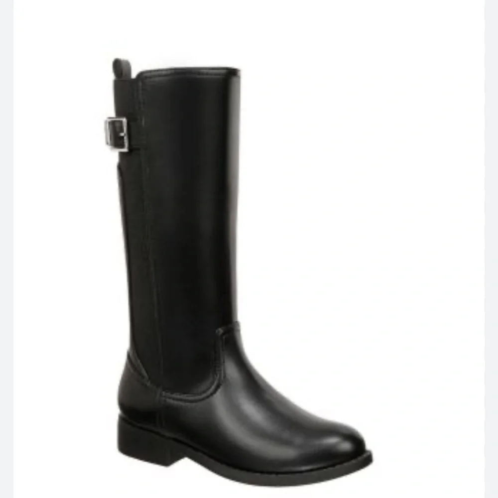 New INC International Concepts‎ Girls McKenzie Black Tall Riding Boots Classic